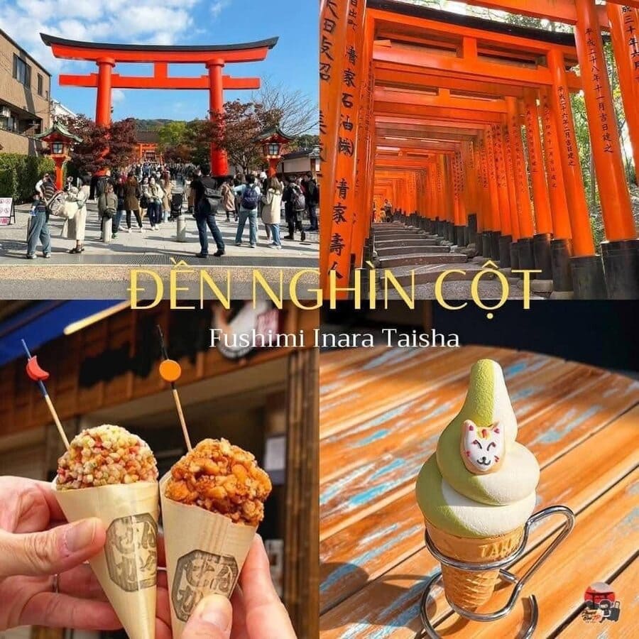 4. Fushimi Inari Taisha – Đền Nghìn Cổng Torii Và Những Món Ăn Độc Đáo